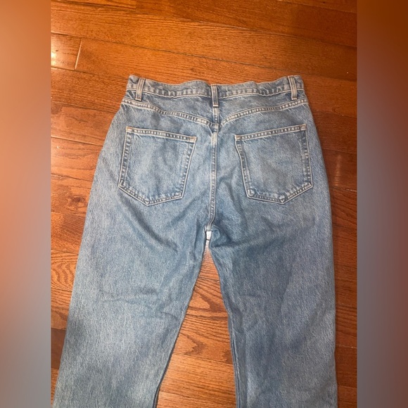 New! Reformation Cynthia Shadow High Rise Denim Patchwork Jeans in Niagara👖sz 31 - Picture 9 of 13